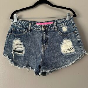 Tinseltown Cutoff Denim Shorts | Acid Wash | Medium Wash‎